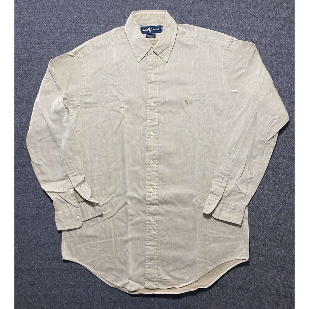 Vintage Ralph Lauren Men's Shirt Adult  Yellow Button Up Size 15/33